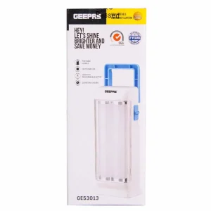 Geepas Rechargeable LED Lantern, Emergency Lantern with Portable Handle- White (GE53013)
