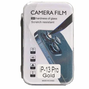 Camera Proof Lens Protector 3pcs Compatible for Iphone 13 Pro, Tempered Glass Camera Lens Protector, Scratch-Proof Glass, Gold Colour
