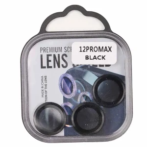 Camera Proof Lens Protector 3pcs Compatible for Iphone 12 Pro Max, Tempered Glass Camera Lens Protector, Explosion-Proof and Scratch-Proof, Black