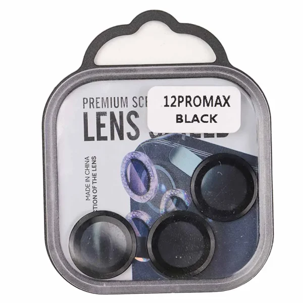 Camera Proof Lens Protector 3pcs Compatible for Iphone 12 Pro Max, Tempered Glass Camera Lens Protector, Explosion-Proof and Scratch-Proof, Black