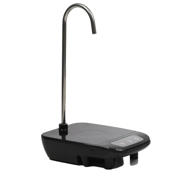 JR Duel Mode Switching Bucket and Table Water Extractor, Water Bottle Easy Rechargeable Electric Pump- Black