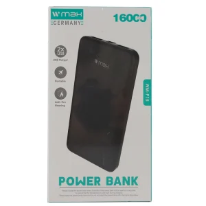 W Max Germany 3A Fast Charging Power Bank Portable Charger- 16000mah