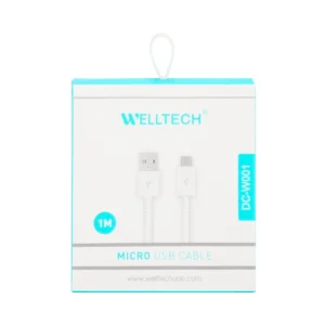 Welltech Micro USB Cable Charging Cable- White 1M