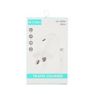 Wmax Travel Charger Fast Charge Low Temperature with Micro Pin- White