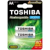 Toshiba Rechargeable Battery Cell AA  Size- 2000 mAh- 2pcs