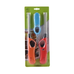 Windcera Refillable Gun Lighters - Orange, Red & Blue