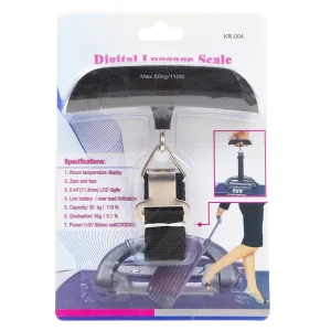 Electronic Digital Luggage Scale, Handheld Weighing Luggage Scale 50kg 110LB- Black