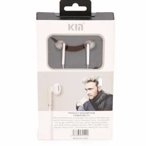 Kin Metal Shell Stereo Headphone- White (K98)