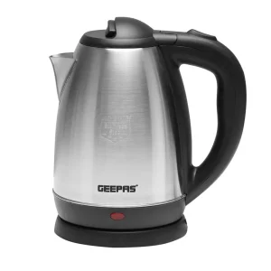 Stainless Steel Geepas Electric Tea Kettle 1.8Ltr Automatically Turns Off When Water Boils, Cordless Storage in Power Base