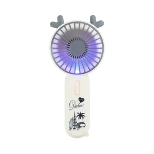 Mini Handheld Fan USB Rechargeable Mini fan Outdoor Travel Fan- White