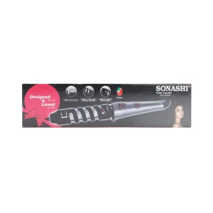 Sonashi Ceramic Coated Spiral Tube Hair Curler PTC Heating, Adjustable Design- Gray
