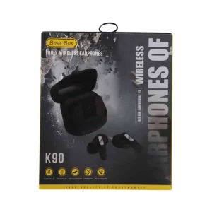 Trulely Wireless Earphones, K90 With Noise Reduction, Bluetooth Earbuds - Black