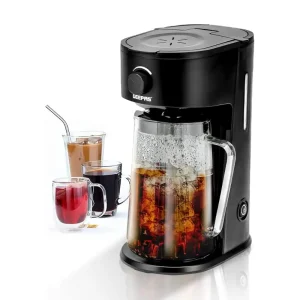 Geepas GCM41516 Ice Tea/Coffee Maker 700W With Permanent Nylon Filter And 2.5Ltr Capacity- Black