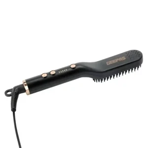Geepas Hair Straightening Brush With Hang Loop- Black