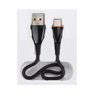Welltech Safe and Fast Short Type C USB Cable for Data Sync, USB A to USB C Charger Cable- Black