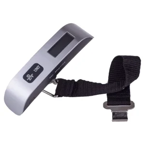 Portable 50kg Electronic Digital Weighing Scale Hanging Travel Suitcase Luggage Scale- Gray
