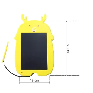 Yellow Bunny Rabbit Face Lcd Writing Tablet with Pen, Smart Electronic Drawing Board, Graphics Tablets with Memory Lock