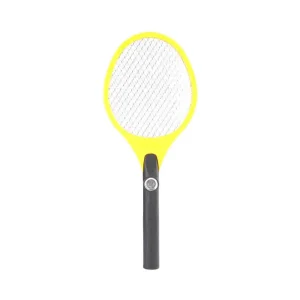 Rechargeable Mosquito Swatter With LED Energy Saving Bulb, Mosquito Killer Bat - Yellow