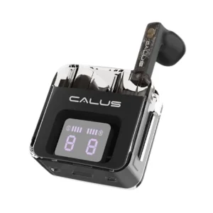 Calus BT33 Wireless in-Ear Bluetooth Airpods with Charging Case Built-in Microphone HiFi Pro Sound Quality Enhanced Noise Cancellation Extra Long Working Time Waterproof Headset- Black