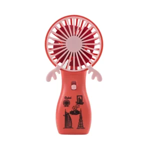 Mini Handheld Fan USB Rechargeable Mini fan Outdoor Travel Fan- Red