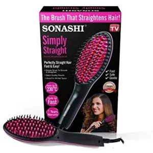 Sonashi Simply Straight Hair Straightener- SHS2062B, 3D Ceramic Bristles for Straighten Hair