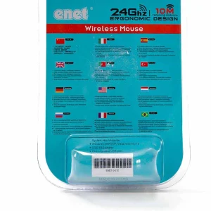 Enet 2.4 Ghz Ergonomic Wireless Mouse; Mini Wireless Receiver Mouse; 1600 DPI Professional Sensor Mouse