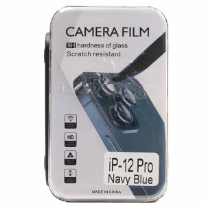 Camera Proof Lens Protector 3pcs Compatible for Iphone 12 Pro, Tempered Glass Camera Lens Protector, Explosion-Proof and Scratch-Proof, Navy Blue