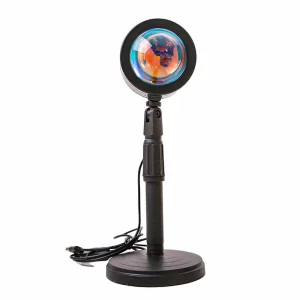 Rainbow Projection Lamp Led Light, Romantic Visual HD Crystal Lens Sunset Night Light Projector for Party Bedroom Décor