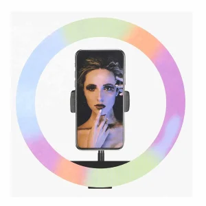 Wire-Controlled Mobile Phone RGB LED Live Fill Light, MJ33 Soft Ring Light with Mobile Holder, Tik Tok USB Ring Light 13inch